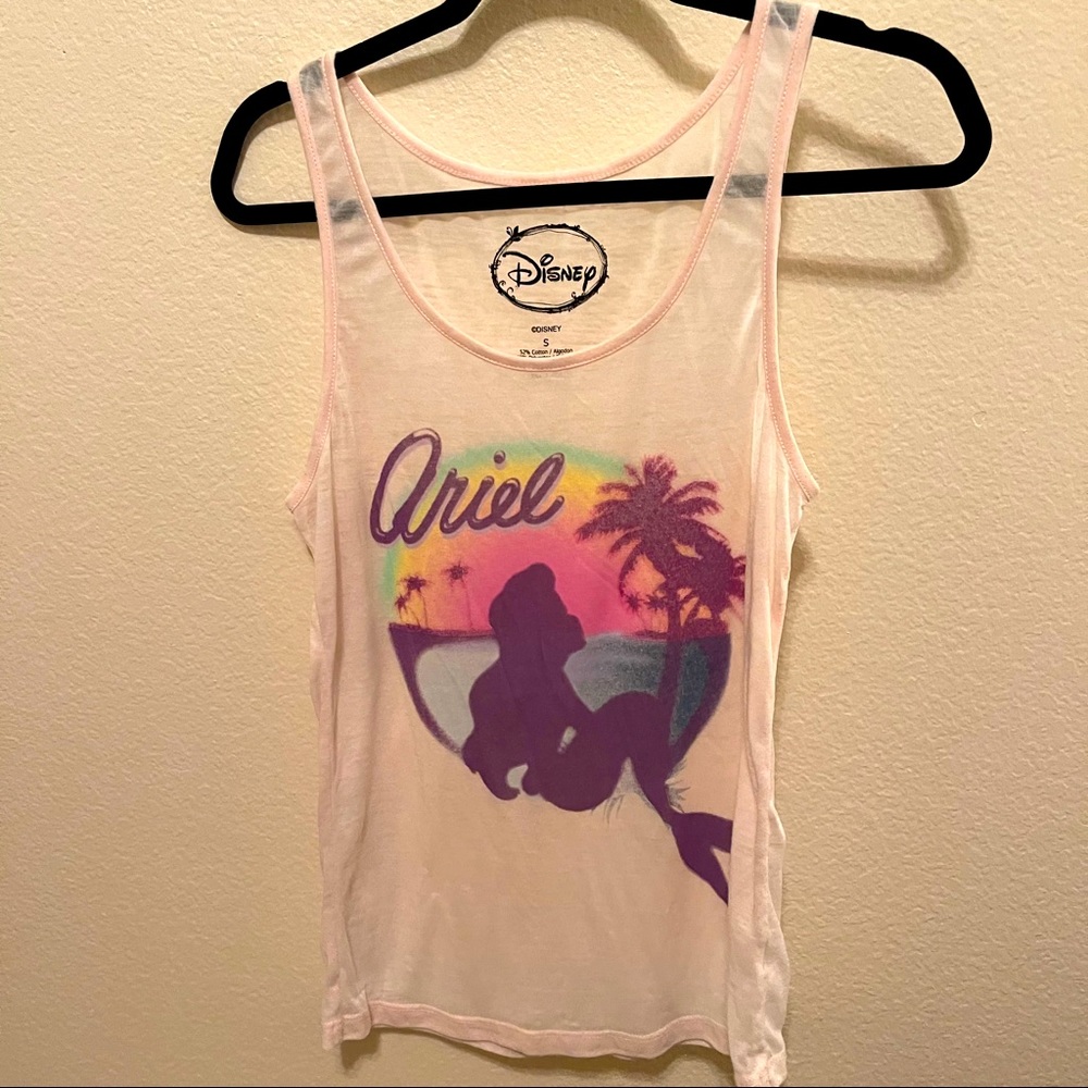Disney Pink Little Mermaid Ariel Beach Tank Top Small
